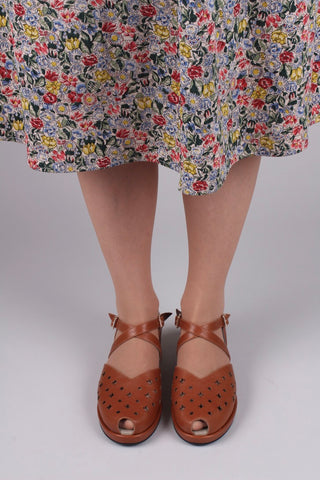 1940'er sandal / wedge - Brun - Norma