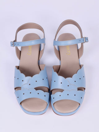 1950'er sommersandal med sky-formet mønster - Pastel blå - Joy