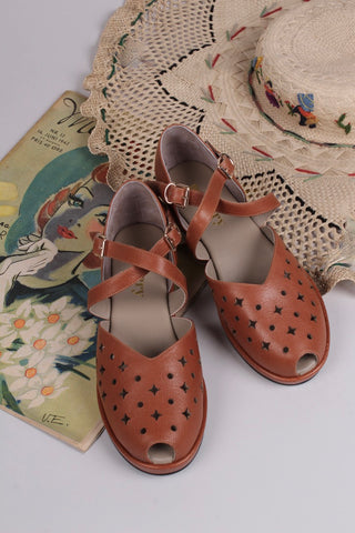 1940'er sandal / wedge - Brun - Norma