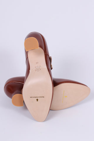 1920'er Mary Jane pumps - Cognac brun - Yvonne