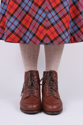 1930'er / 1940'er mokkasin ankelstøvler - Brun - Rita