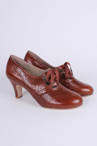 1930'er oxford pumps - Cognac brun - Marie
