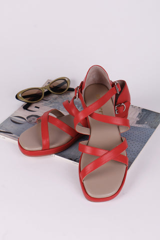 1950'er sommer sandal- Rød - Sophia