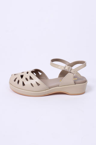 40'er / 50'er wedge sandaler - Creme - Sidse