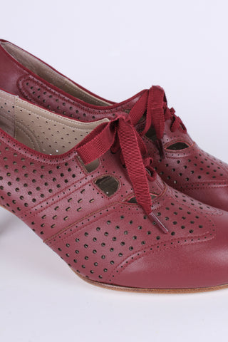 1930'er oxford pumps - Rødbrun - Marie