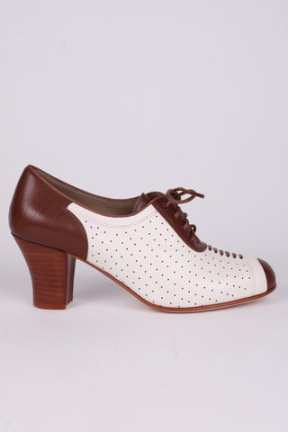 1930'er / 1940'er Spectator Oxford pump - Brun / Hvid - Lucy