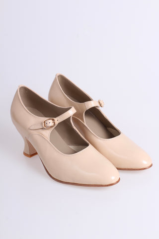 1920'er Mary Jane pumps - Creme hvid - Yvonne