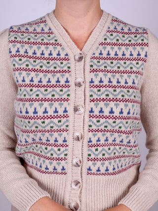 1940’er / 1950’er vintage style cardigan med mønster - Rosemary