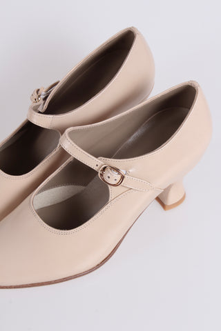 1920'er Mary Jane pumps - Creme hvid - Yvonne
