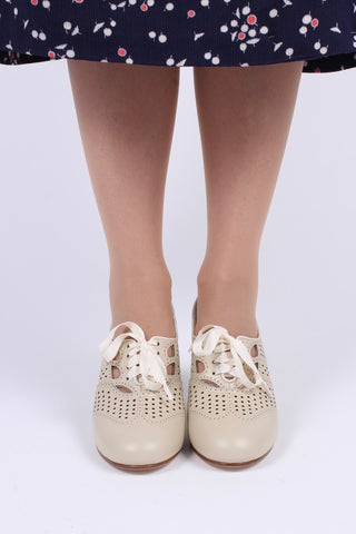 1930'er oxford pumps - Creme - Marie