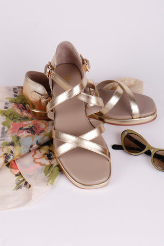 1950'er sommer sandal - Guld - Sophia