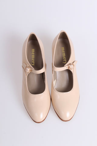 1920'er Mary Jane pumps - Creme hvid - Yvonne