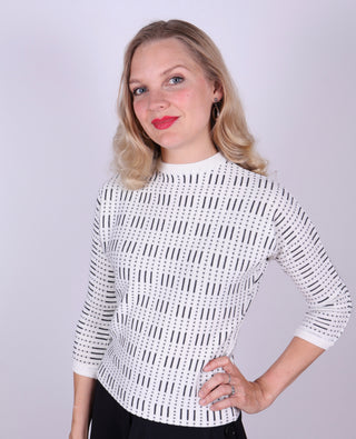 1950'er vintage style pullover med mønster - Molly