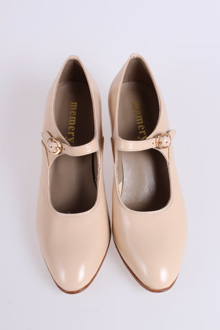 1920'er Mary Jane pumps - Creme hvid - Yvonne