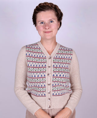 1940’er / 1950’er vintage style cardigan med mønster - Rosemary