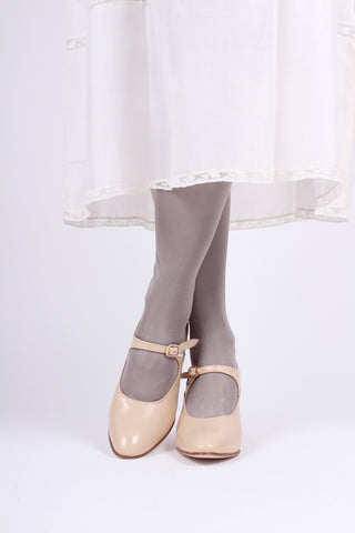 1920'er Mary Jane pumps - Creme hvid - Yvonne