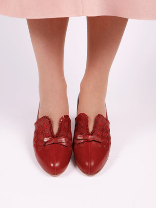 Art Deco 1930'er pumps - rød - Stella