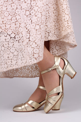 1930'er sandaler / festsko - Guld - Marlene