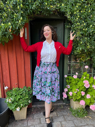 1940'er / 1950'er vintage style cardigan - Rød - Joanne