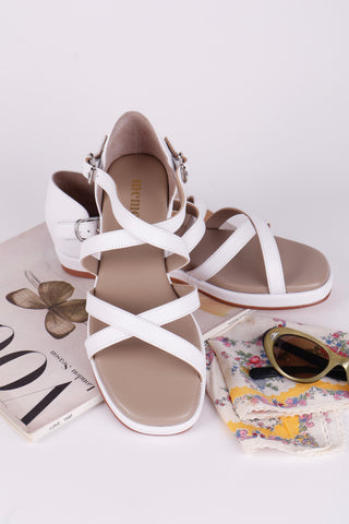 1950'er sommer sandal - Hvid - Sophia
