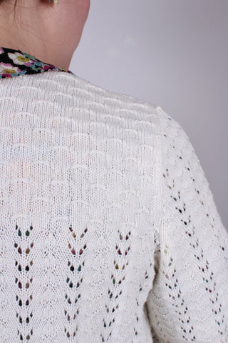 1930'er vintage style sommerfrakke  - Råhvid - Isabel