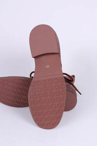 1940'er Dame Militær Snørestøvler - Brun - Robbie