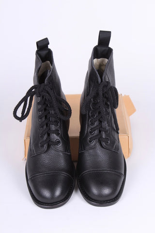 1940'er Dame Militær Snørestøvler - Sort - Robbie