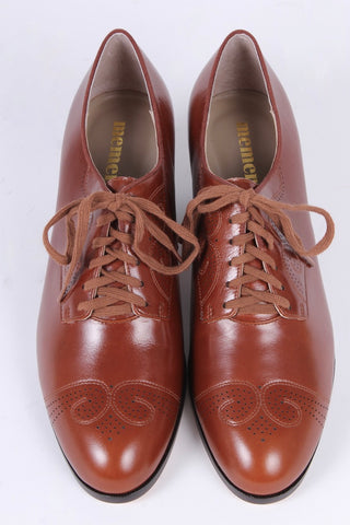 Klassiske 1930'er Oxfords - Cognac brun - Juliette