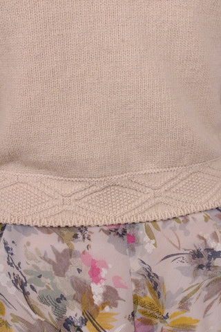 1950’er vintage style bolero med detaljeret bort- Creme - Carol