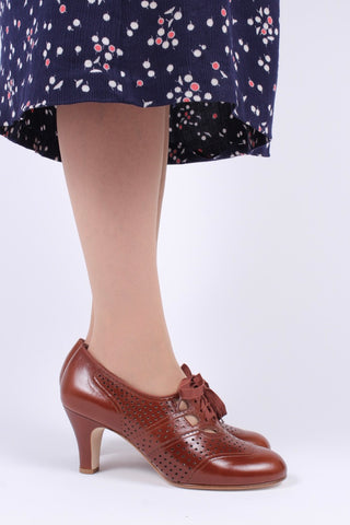 1930'er oxford pumps - Cognac brun - Marie