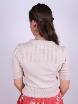 1940'er / 1950'er vintage style pullover - Creme - Sally