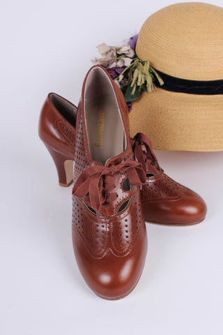 1930'er oxford pumps - Cognac brun - Marie