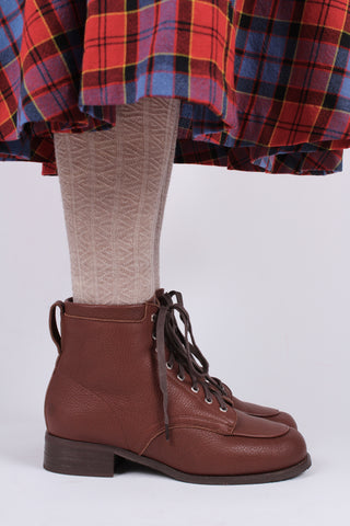 1930'er / 1940'er mokkasin ankelstøvler - Brun - Rita