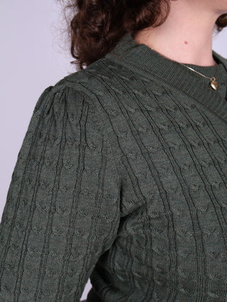 1940'er / 1950'er vintage style cardigan - Olivengrøn - Joanne