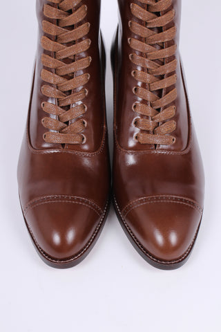 Edwardianske snørestøvler -  1910 - brun - Alice