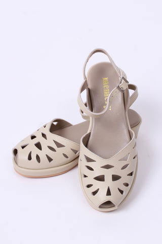 40'er / 50'er wedge sandaler - Creme - Sidse