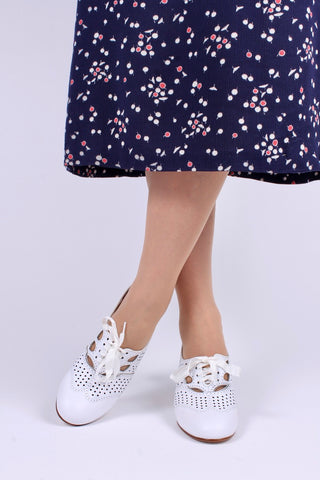 1930'er oxford pumps - Hvid - Marie
