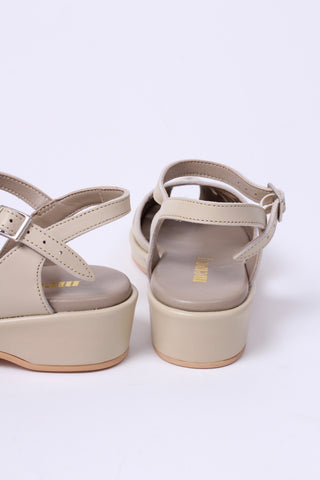40'er / 50'er wedge sandaler - Creme - Sidse