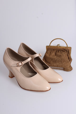 1920'er Mary Jane pumps - Creme hvid - Yvonne
