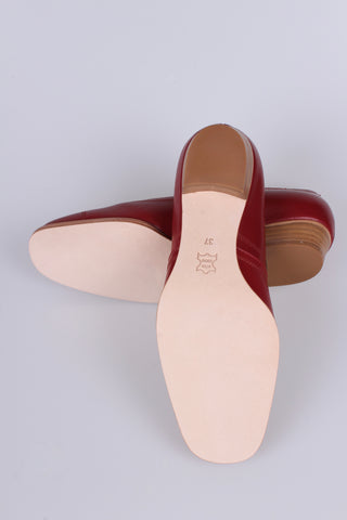 1920'er sko med knap- Rød - Ruby