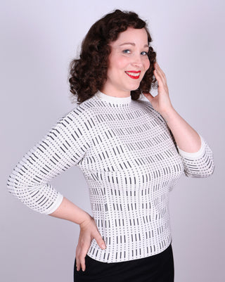 1950'er vintage style pullover med mønster - Molly