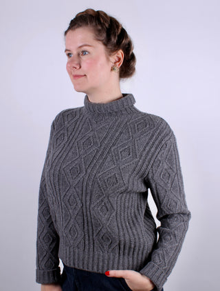 1940’er vintage style rullekrave pullover - Mørkegrå - Inger