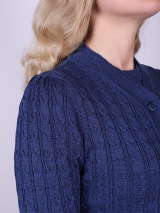 1940'er / 1950'er vintage style cardigan - Blå - Joanne