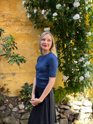 1940'er / 1950'er vintage style pullover - Blå - Sally