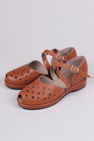 1940'er sandal / wedge - Brun - Norma