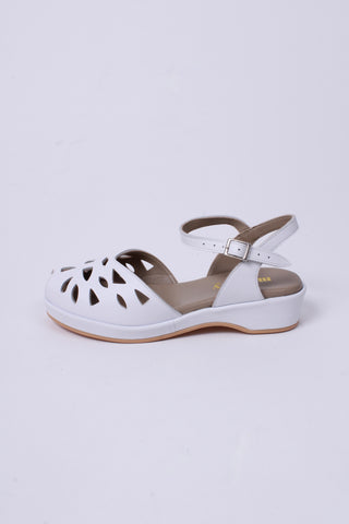 40'er / 50'er wedge sandaler - Hvid - Sidse