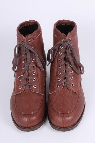 1930'er / 1940'er mokkasin ankelstøvler - Brun - Rita