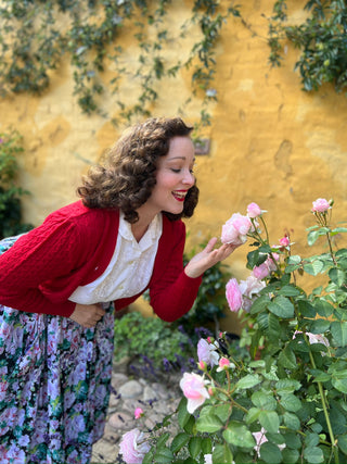 1940'er / 1950'er vintage style cardigan - Rød - Joanne