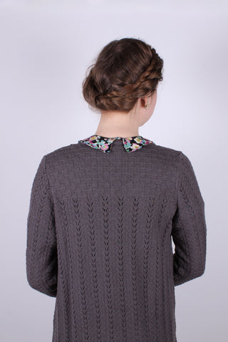 1930'er vintage style sommerfrakke  - Antracitgrå - Isabel