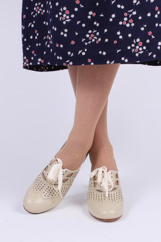 1930'er oxford pumps - Creme - Marie